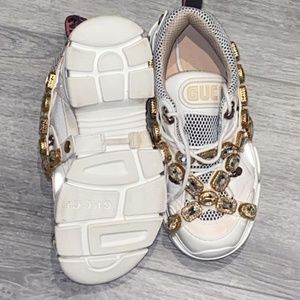 Gucci Flashtrek Sneakers With Removable Crystals, Size 37